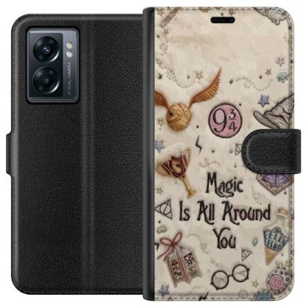 Kompatibelt Plånboksfodral till OnePlus OnePlus Nord N300 Broderad magisk illustration med symboler, citat och fantasivärld inspirerad av sagor som