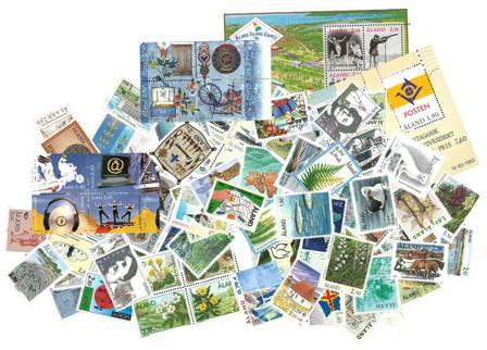 Åland - Frimærkepakke - 100 forskellige postfriske frimærker