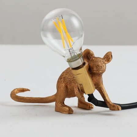 Mouse Shape Bordslampa, Resin Creative Desk Light Bedsi