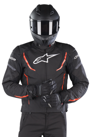 Motorradjacke Alpinestars T-Jaws V3 Wasserdicht Schwarz/Rot/Fluo M