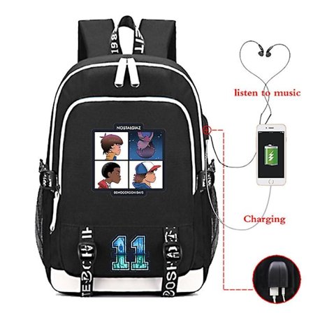 Stranger Things USB-laddningsryggsäck Ryggsäck Student A
