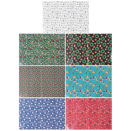 Luksuriøst gavepapir Julegavepapir DIY Origami Leker Gaveemballasje Materiale 7 stk