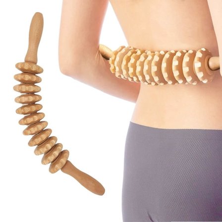 Træterapi Massageredskab Anti-Cellulite Massage Talje Lår Muskel Rulleværktøj Massage Rulle Maderotherapy Træ