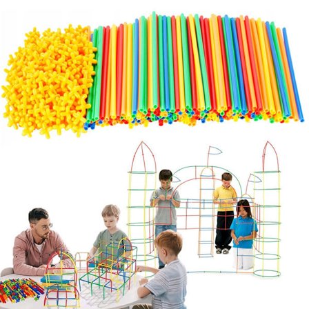 Fort Building Kit 408 Pieces - Building Kit for Children - Create Shapes Multicolor