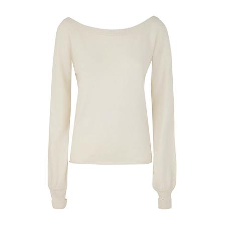 Semicouture Round-neck Strik Hvid, Dame Striktrøjer