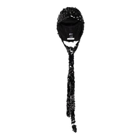Erdem, Beanie with tie detail Zwart, Dames, Maat:ONE Size