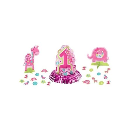 Amscan One Wild 1st Birthday Decorating Kit One Size Pink