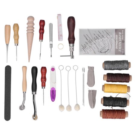 31 STK Lædersyværktøj Håndsætningssæt DIY Håndværkstilbehør