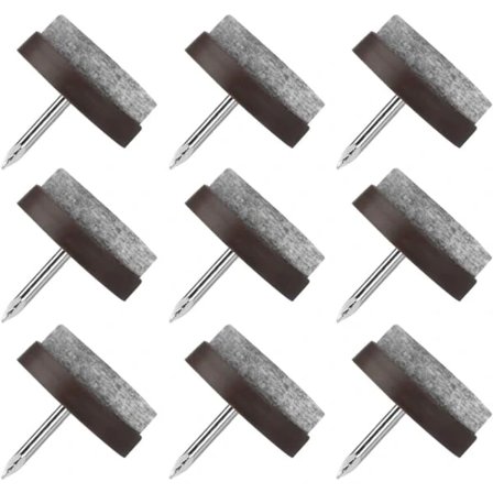 Stolbeskyttelse med spiker, 80 stk 22 mm runde glidere, stolbeskyttelse