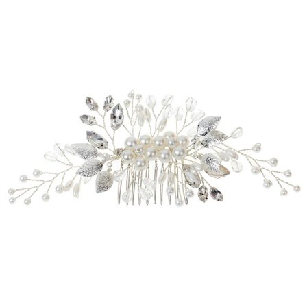 Pearl Hair Combs Brude Hårnåler SØLV