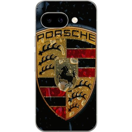 Kompatibelt Mobilskal till Google Google Pixel 9a Porsche logotyp affisch lyxbilsmärke vapen skåpbilsemblem Stuttgart klassisk retrodesign bilkonst