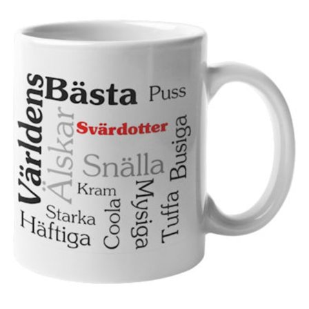 Mugg - Världens bästa svärdotter