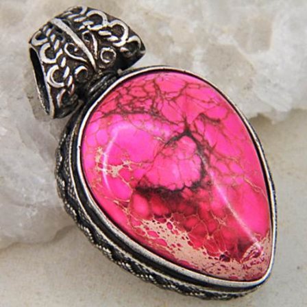 KOPPAR TURKOS ÄDELSTEN silver hängsmycke