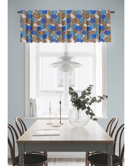 Kappemetervare med multibånd og trykt motiv Päppel Blå