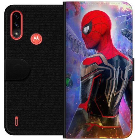 Kompatibelt Plånboksfodral till Motorola Motorola Moto E7 Power Spider Man: No Way Home