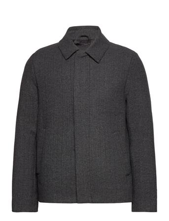 Herringb Wool Jacket Grey Lyle & Scott