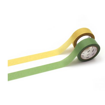 MT Washi-tape Pastel lemon × fresh green 2-pack