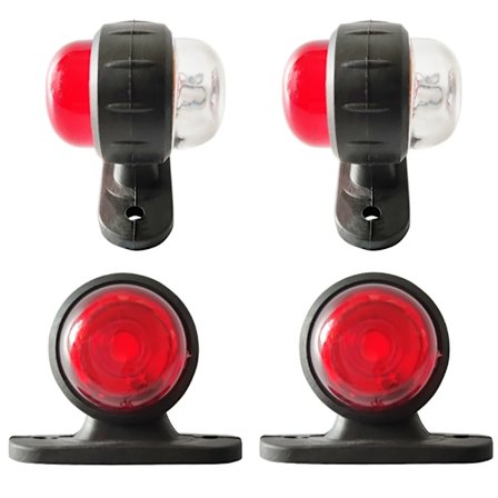 4 deler 12v-24v universal lastebil tilhenger bak lys side markering blinklys lys lampe små lys kant lys signal lys