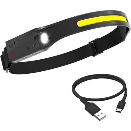 Genopladelig LED Pandelamp Kraftfuld Pandelamp Vandtæt USB