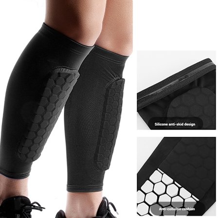 1 Pair Football Shin Guard Socks Breathable Protective Calf Sleeves for Adult Teen Outdoor Sports Accessories