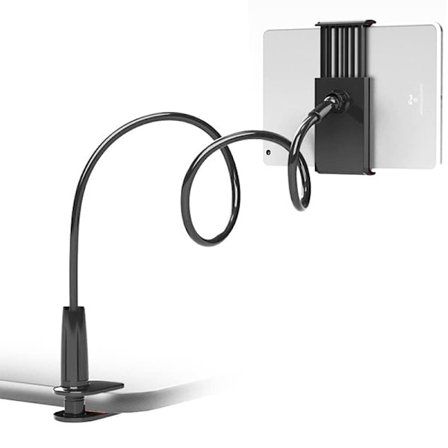 Svanehals tablet stander til seng - 360° fleksibel arm - Kompatibel med iPad Mini, Pro, Air, Switch, Samsung Galaxy Tab 4.7 til 10.1