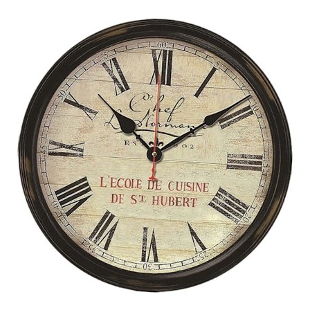Veggklokke Romertall Vintage Stil Retro Klokke for Hjem Soverom Kjøkken