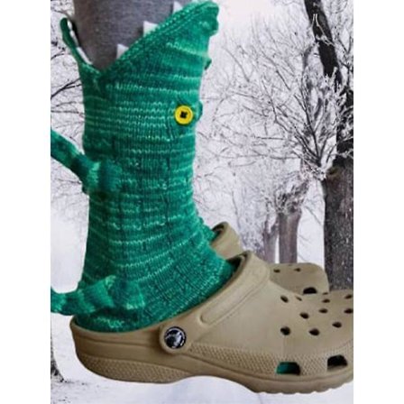 Strikkede Krokodillesokker til Kvinder Mænd Nyhed Dyre Haj Sokker Sjove Alligator Sokker