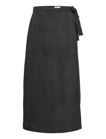 Keyla Skirt Knælang Nederdel Sort Filippa K