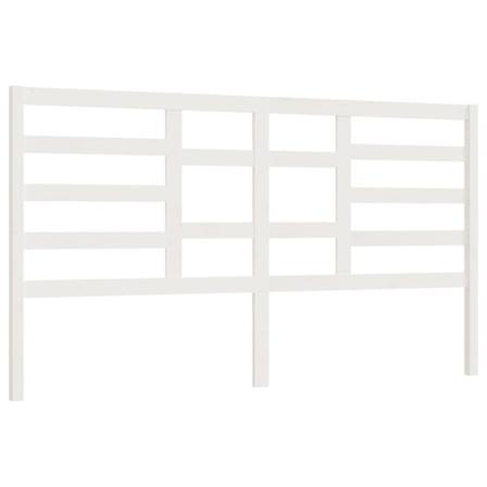 Vidaxl Sänggavel Vit 206x4x104 Cm Massiv Furu Vit