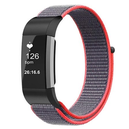 Nylonarmband Fitbit Charge 3/4 Röd
