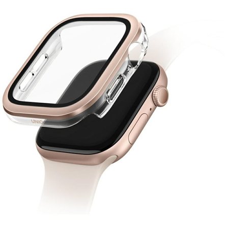 Uniq Voute hærdet glasæske til Apple Watch 10 46mm - Rose Gold