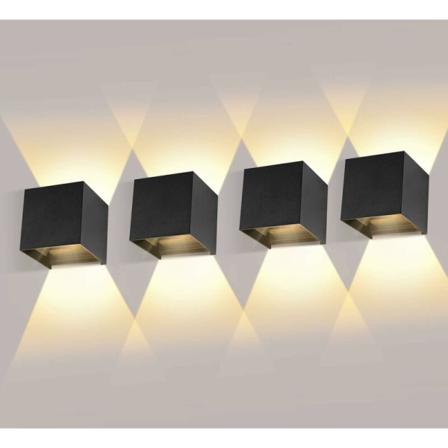 4 stk (sort) Indendørs/Udendørs 12W Justerbar strålevinkel LED 3000K W
