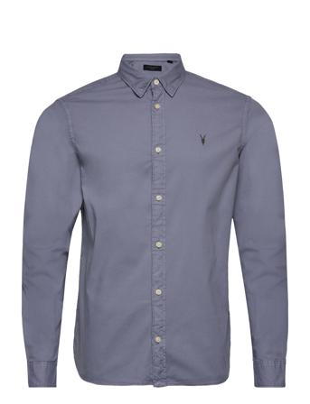 Hawthorne Ls Shirt Skjorte Uformell Blå AllSaints*Betinget Tilbud