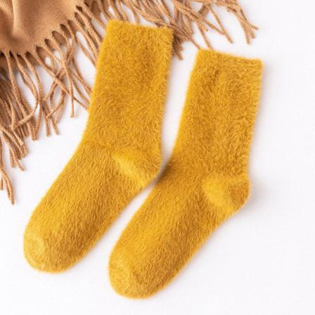 Vintervarma Fluffiga Sängstrumpor För Kvinnor, Mjuk Elastisk Coral Velvet