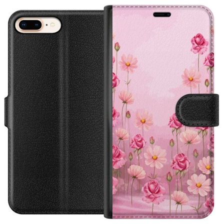 Kompatibel Tegnebogsetui til Apple iPhone 7 Plus Petal Reverie Soft Blush