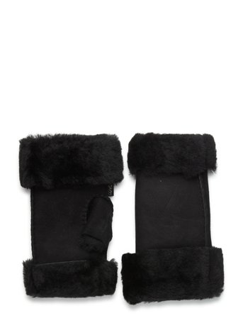 Rhsydney Shearling Half Mittens Black Rosemunde