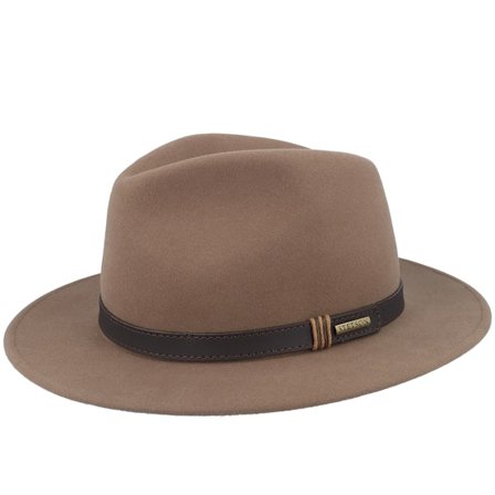 Stetson - Brown fedora Kapelusz - Traveller Softfelt Chestnut Fedora @ Hatstore