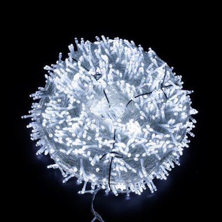 Lyslenke 10M 100 LED Kaldhvit Julelys Innendørs og