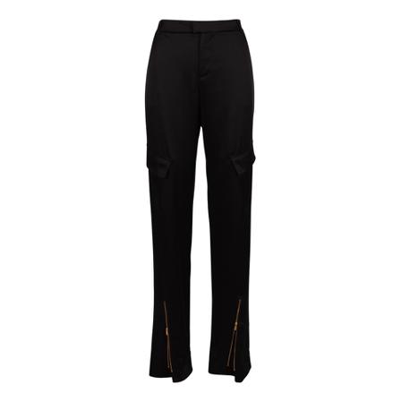 Blumarine, Straight Trousers Zwart, Dames, Maat:S