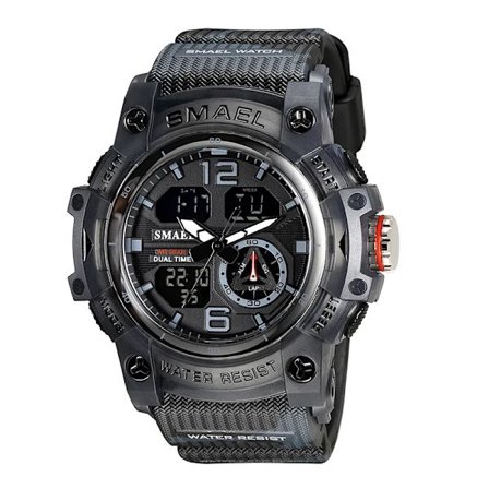 Klokke Kvarts Armbåndsur Sport 50M Vanntett Vekkerklokke Lys Analog Digital Mannsklokker 8007 Herreklokker Digital