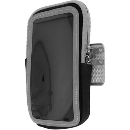 Sportarmband Smartphone Touch Fäst arm eller underarm med dragkedja Svart