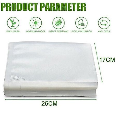 100 stk Teksturert Vakuumforseglingsplater Vakuumforsegling Tørr/Våt Pakke MatlagringsplaterA A