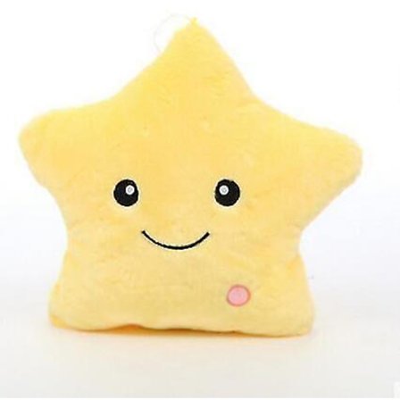 Pehmeä valaistus tyyny tähti (KELTAINEN)