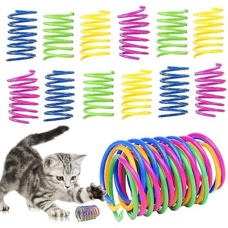32 stk Cat Spring, Farve Spiral Spring For Cat Interaction