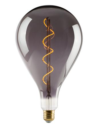E3 Led Vintage 922 Spiral Smoked Dimmable Home Lighting Lighting Bulbs Harmaa E3light