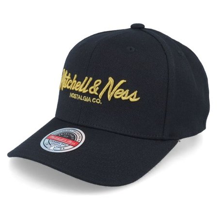 Mitchell & Ness - Svart adjustable Keps - Pinscript Black/Gold Adjustable @ Hatstore