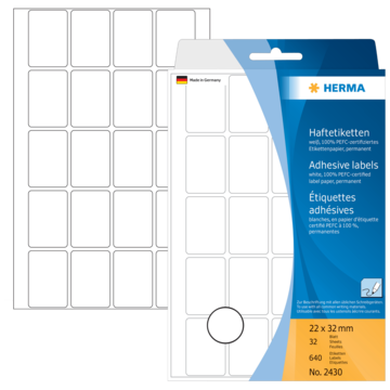 Etikett Herma Permanent 22x32