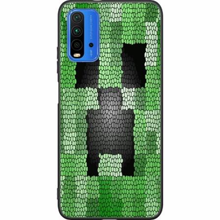 Xiaomi Redmi 9t Svart Skal Creeper / Minecraft