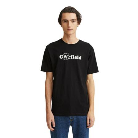 Wood Wood, T-shirt Zwart, Heren, Maat:S