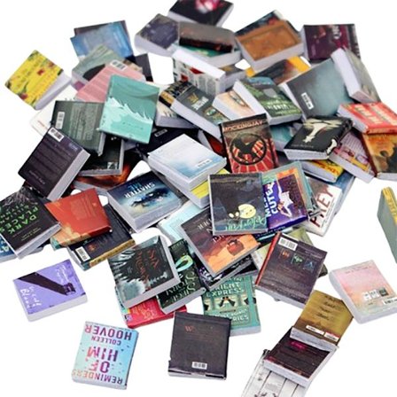 100 stk. tilfeldige miniatyrer Dukkehus Klassiske Mini Flip-bøker Nei